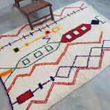Moroccan Berber rug 237 x 165 cm Azilal wool rug