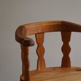 Set of 4 modern Norwegian armchairs by Krogenæs, solid pine, 1950s.