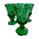 Set of 6 Medicis glasses in green moulded glass