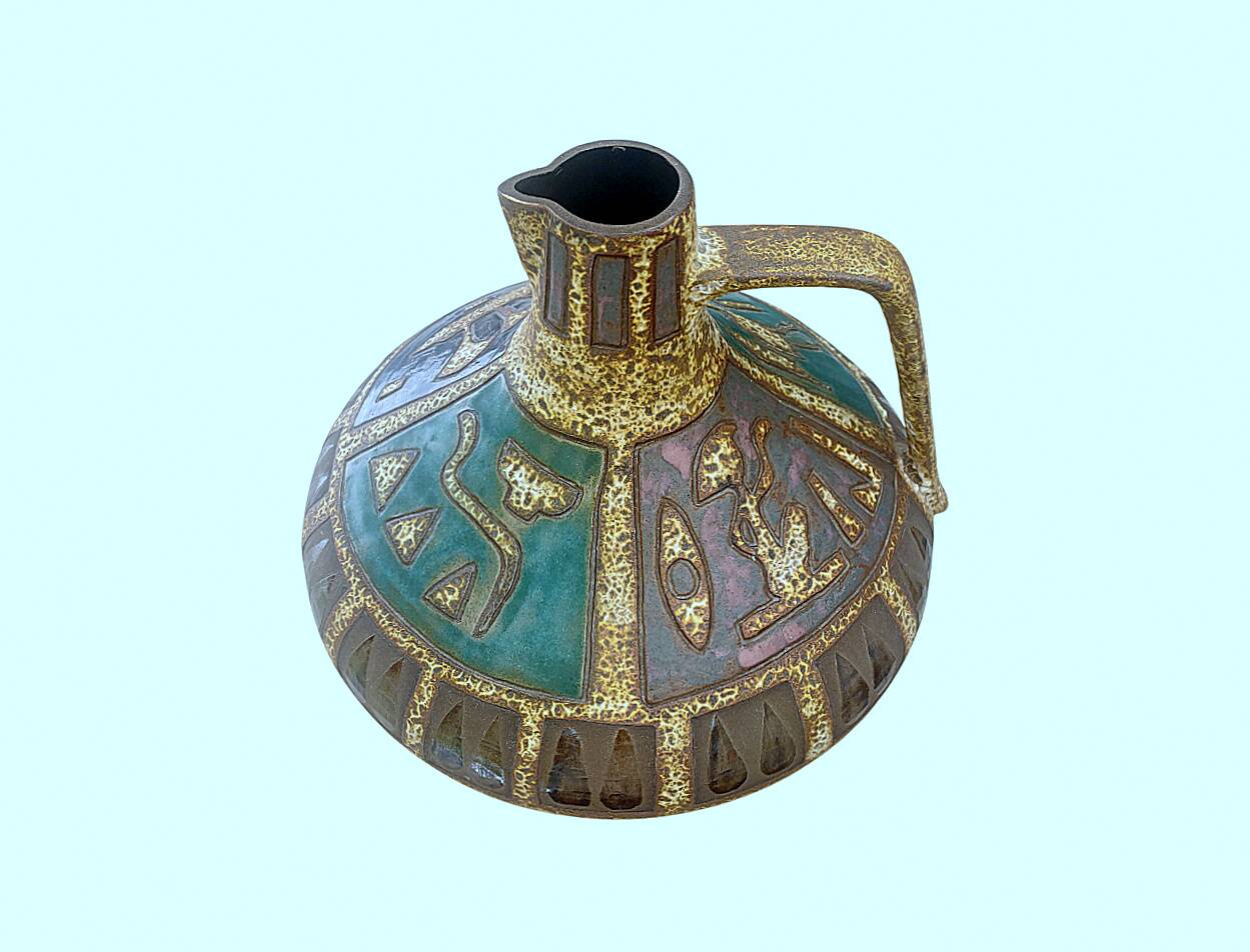Vase potiche Céramique Fat Lava Design Vintage décor ethnique parfait état