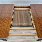 Table à manger extensible de style scandinave en noyer et ébène