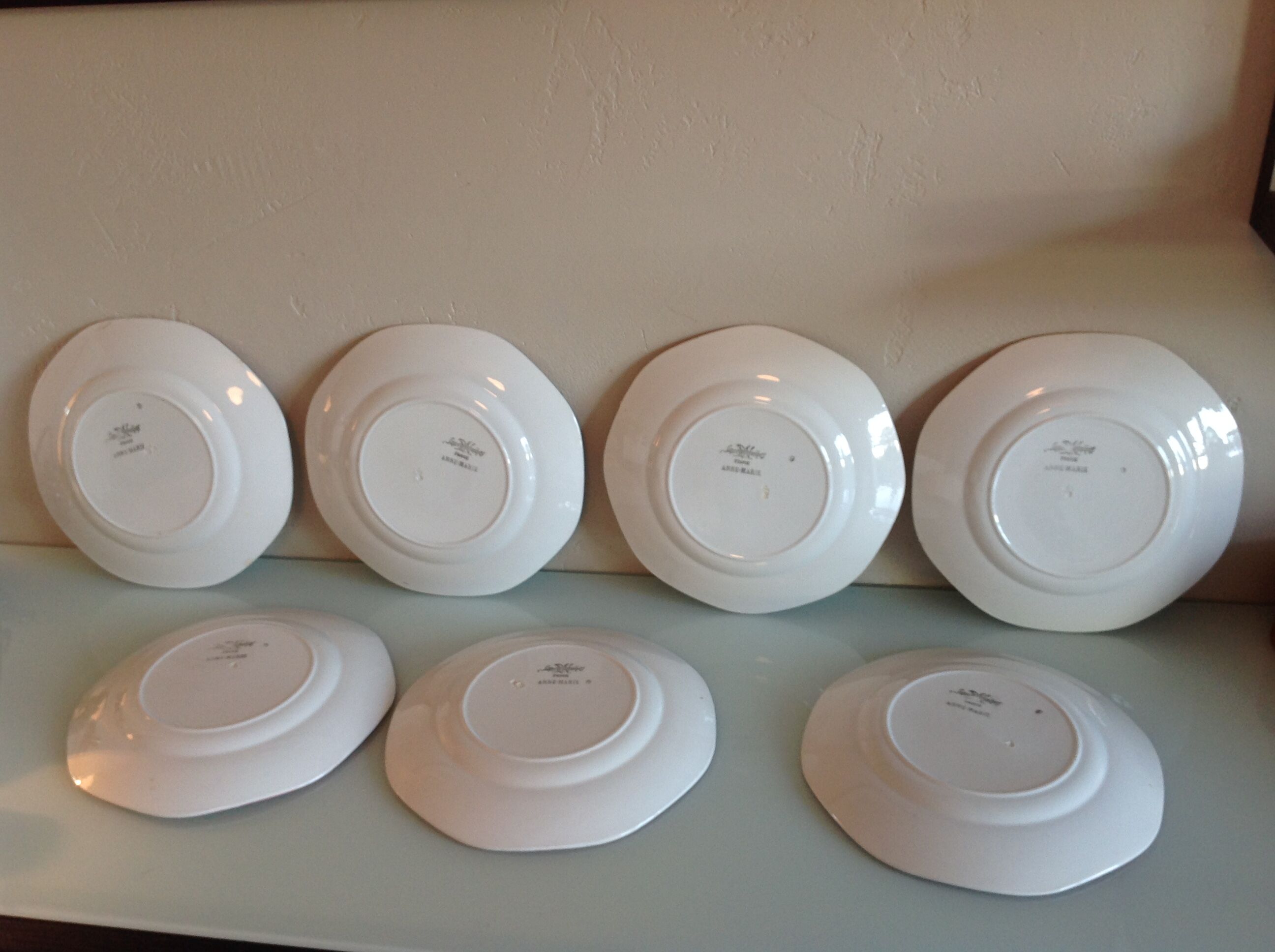 Sept assiettes plates décor Anne Marie des faïenceries de Sarreguemines/ vintage années 50-60