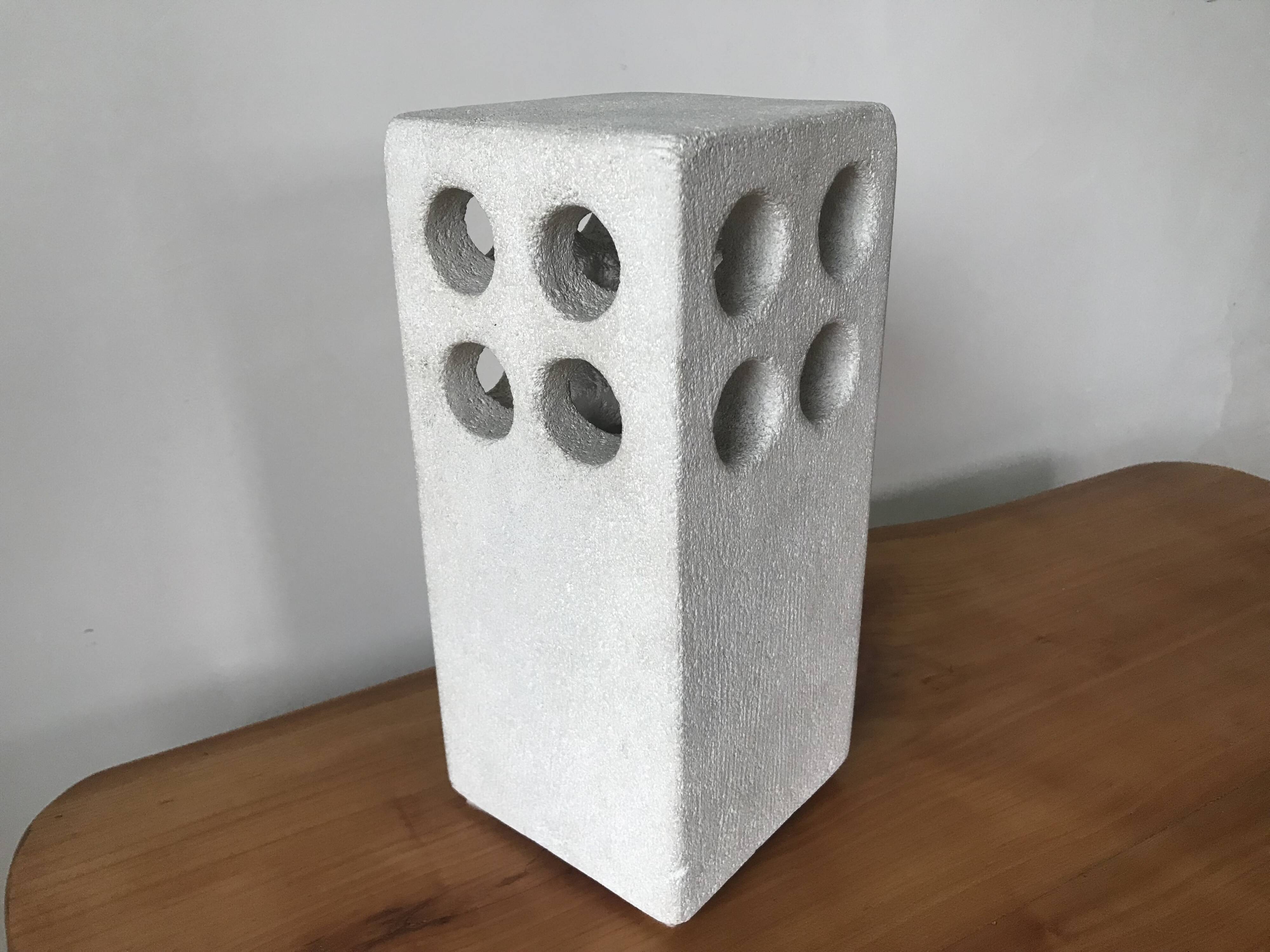 Stone sculpture lamp by Albert Tormos, circa 1970.