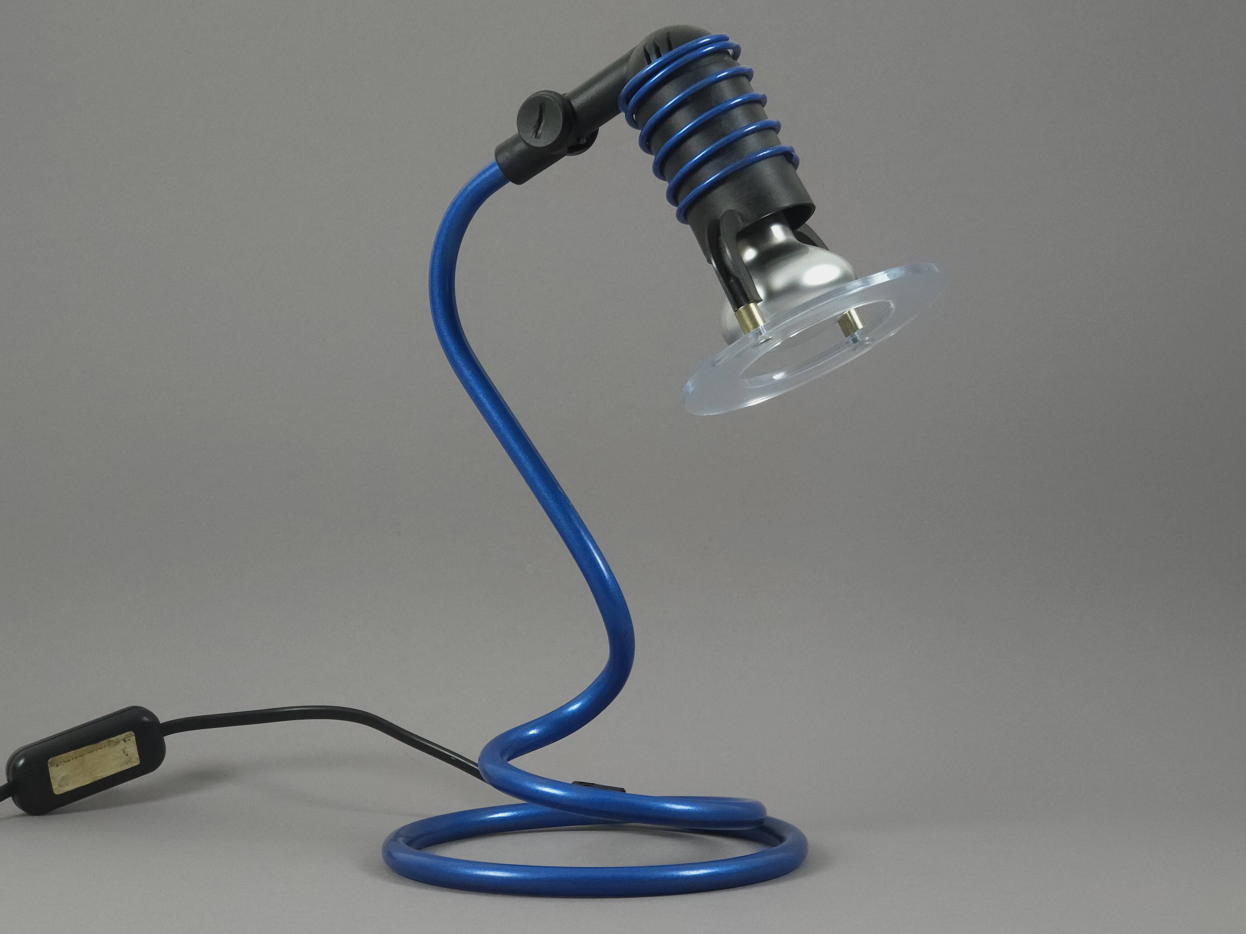 1990s Postmodern ESTO Spiral Adjustable Desk Light.