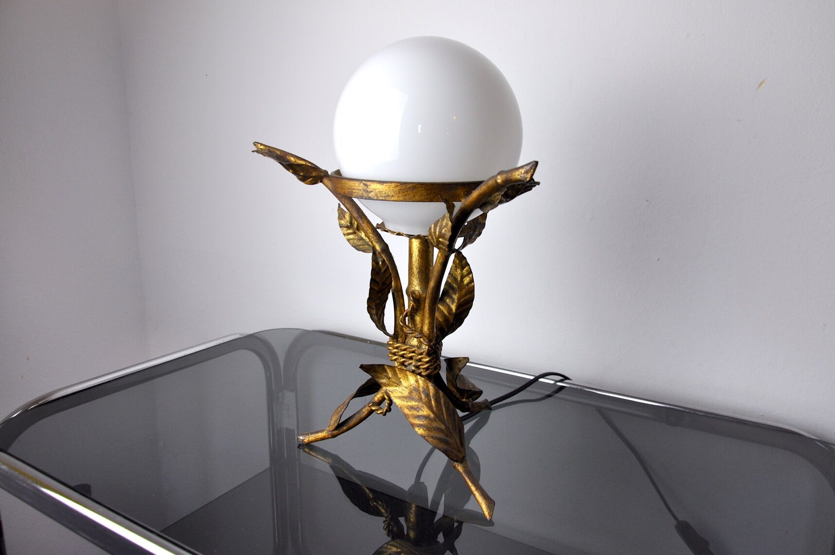 Floral table lamp, Art Deco, Spain, 1960