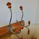 Coat rack bistro 3 hooks metal and wood 30s 40