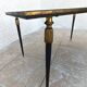 1960s metal and smoked glass coffee table