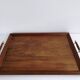 Grand plateau de service en bois massif vintage