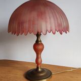 Kaelle lamp in glass paste and brass.