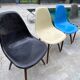Lot of 4 DSW chairs in walnut fiber by Eames Herman Miller, vintage