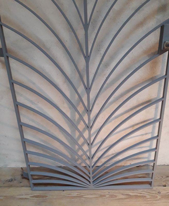 Art Deco wrought iron grill door 200x88cm