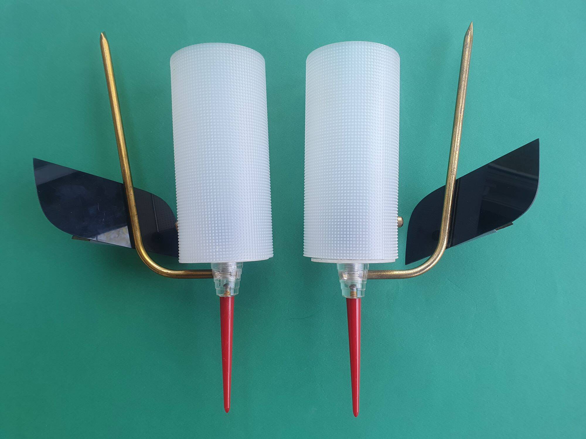 Pair of 50s rockabilly wall sconces