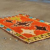 Ancient Berber wool carpet 120x180cm