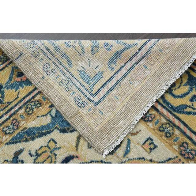 Vintage Turkish Oushak Handmade Wool Cotton Brown Runner Rug 127x310