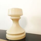 Lampe de table en verre d’échecs beige par Ivan Jakes, années 1960
