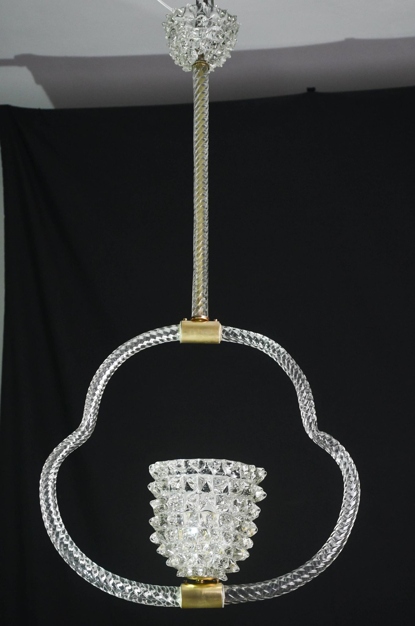 Extraordinary Clear Rostrato Murano Glass Chandelier by Barovier & Toso, 19