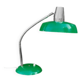 SIS type 835 - large desk lamp in green lacquered metal and chrome - 1960