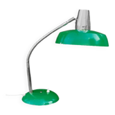 SIS type 835 - grande lampe de bureau en métal laqué vert et chrome – 1960