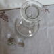 Hand-cut glass decanter, faceted glass cap