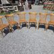 6 Luterma curved wooden bistro chairs