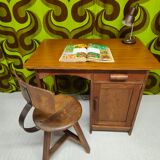 Small fir desk, workshop, 1950s