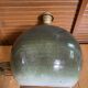 Pied de Lampe Ancien Boule Grès Émaillé Vert Nuancé Années 70 Vintage