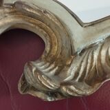Miroir ancien doré en flammes style Louis XV