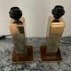 Pair of Hollywood Regency brass table lamps from the 1970s.