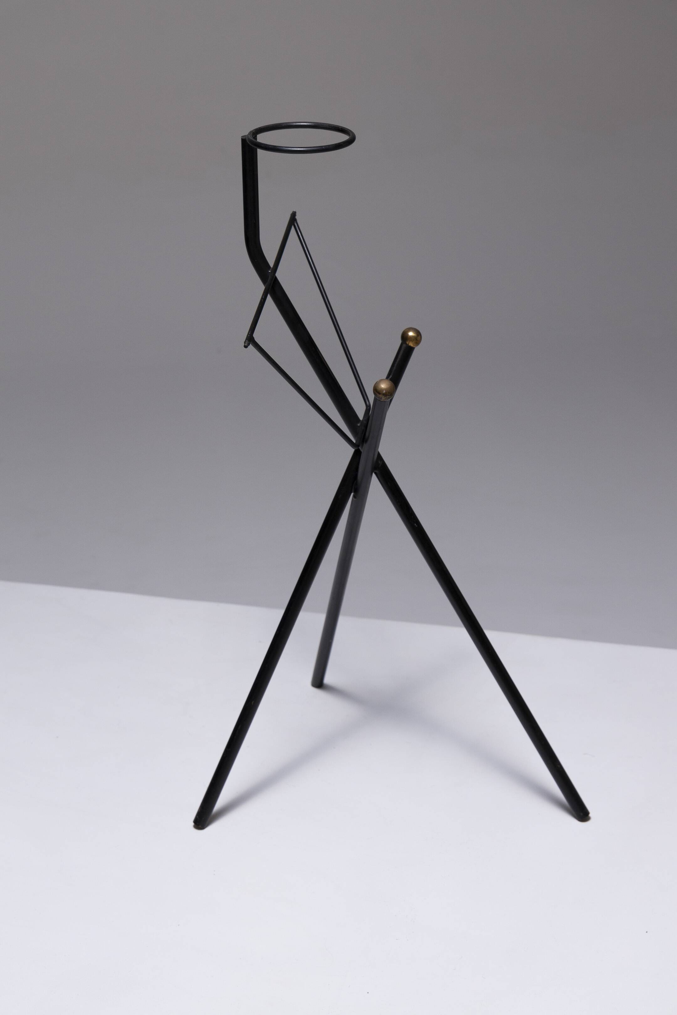 Wrought iron ashtray holder, 1950s