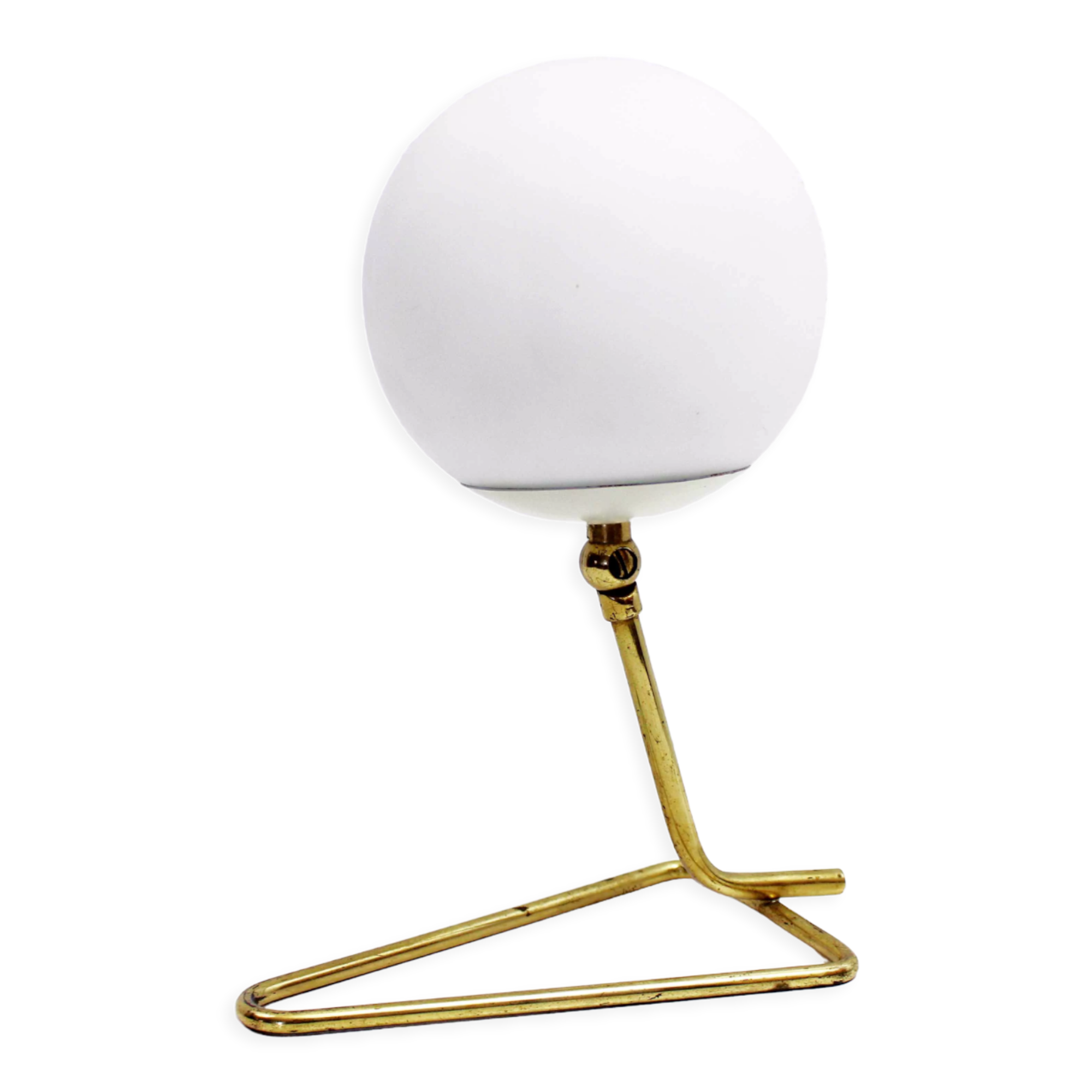 Table or hanging lamp in brass and opal glass 1970