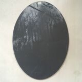 Ancient chiseled oval mirror 44x60cm