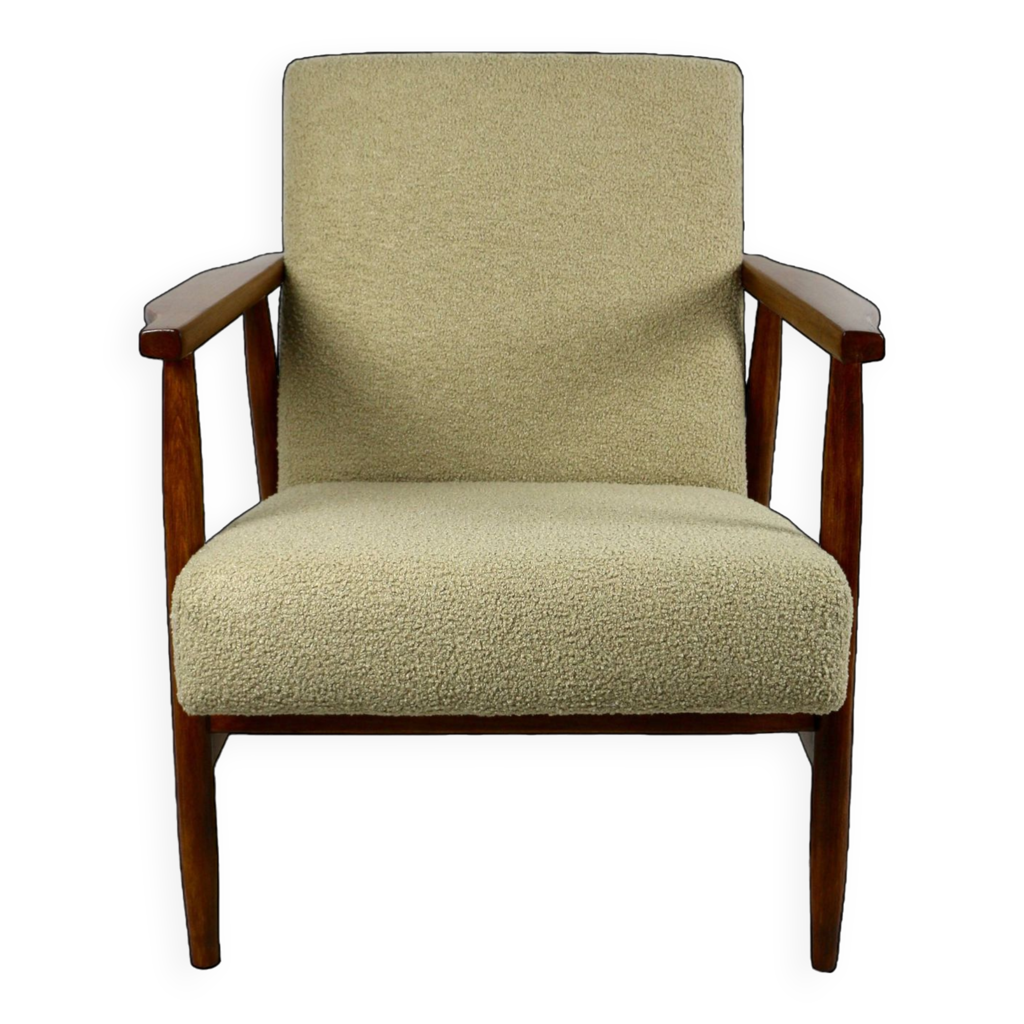 Vintage Beige Easy Boucle Chair, 1970s