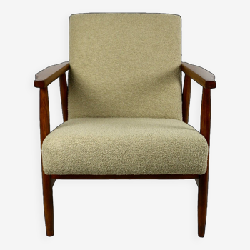 Vintage Beige Easy Boucle Chair, 1970s