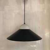 Lamp suspension design metal and frosted glass
