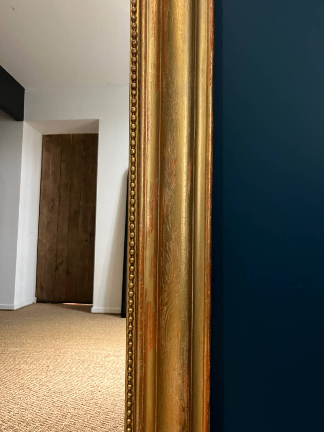 Louis-Philippe beaded mirror 125.5cm/83cm