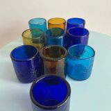 Lot de 10 verres soufflés bouche – Artisanat contemporain français – Multic