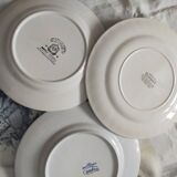Set of 6 retro blue dinner plates