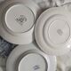 Set of 6 retro blue dinner plates