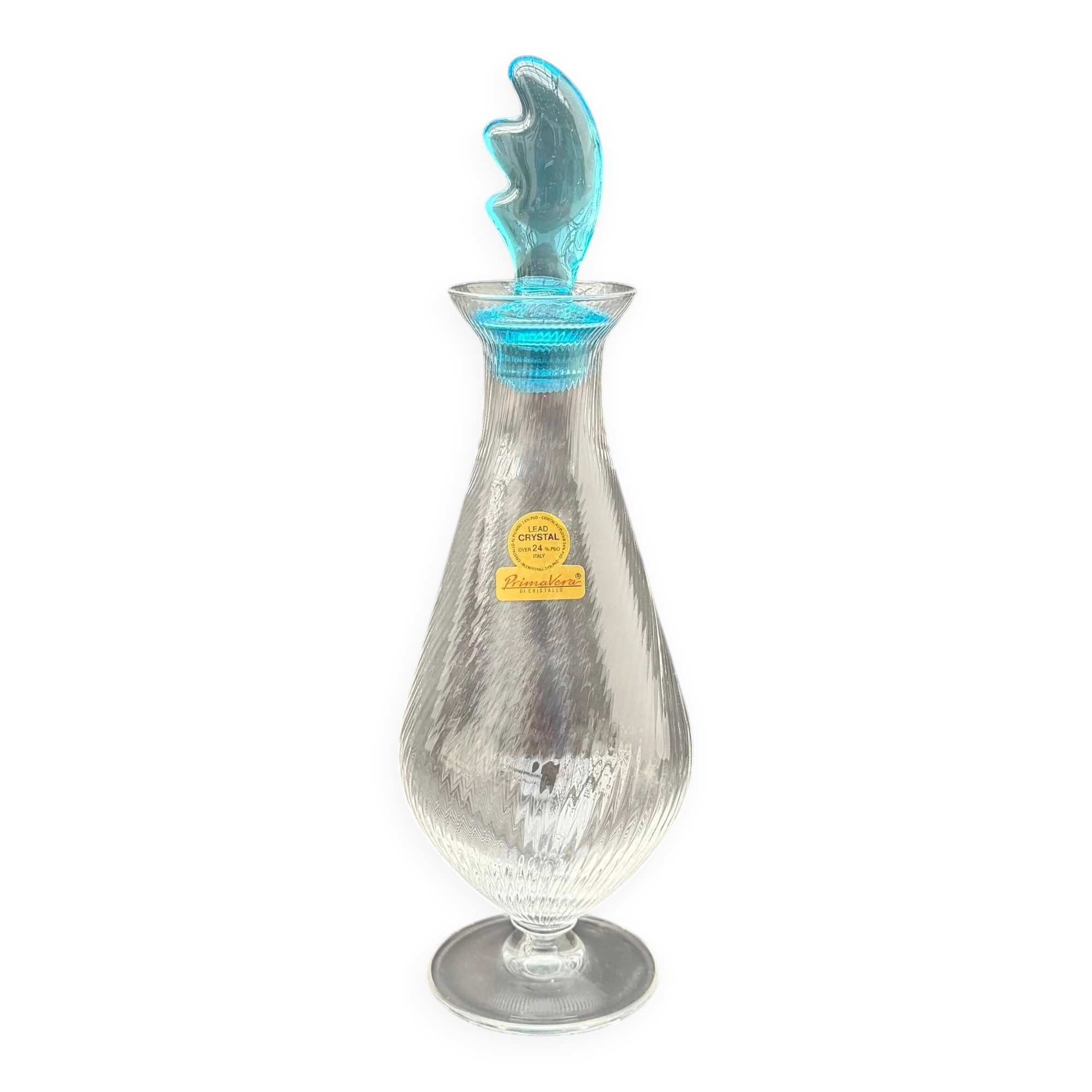 Carafe of spring of crystal in crystal, italy 1970