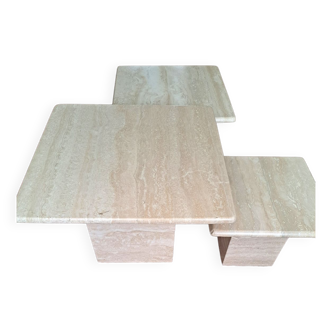 Travertine nesting tables