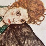 Egon Schiele 1890-1918), Sitzende Frau mit hochgezogenem Knie, Migneco&Smith 70011, printed in Italy
