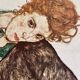 Egon Schiele 1890-1918), Sitzende Frau mit hochgezogenem Knie, Migneco&Smith 70011, imprimé en Italie