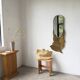Brass flower oval mirror 1960