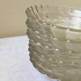 Set of 6 Pyrex glass bowls in the shape of a scallop shell