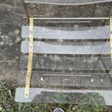 4 folding chairs garden style gilded metal structure and plexiglass slats