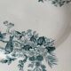 Round plate Longwy model Mignon – Antique earthenware with floral and bird decoration.