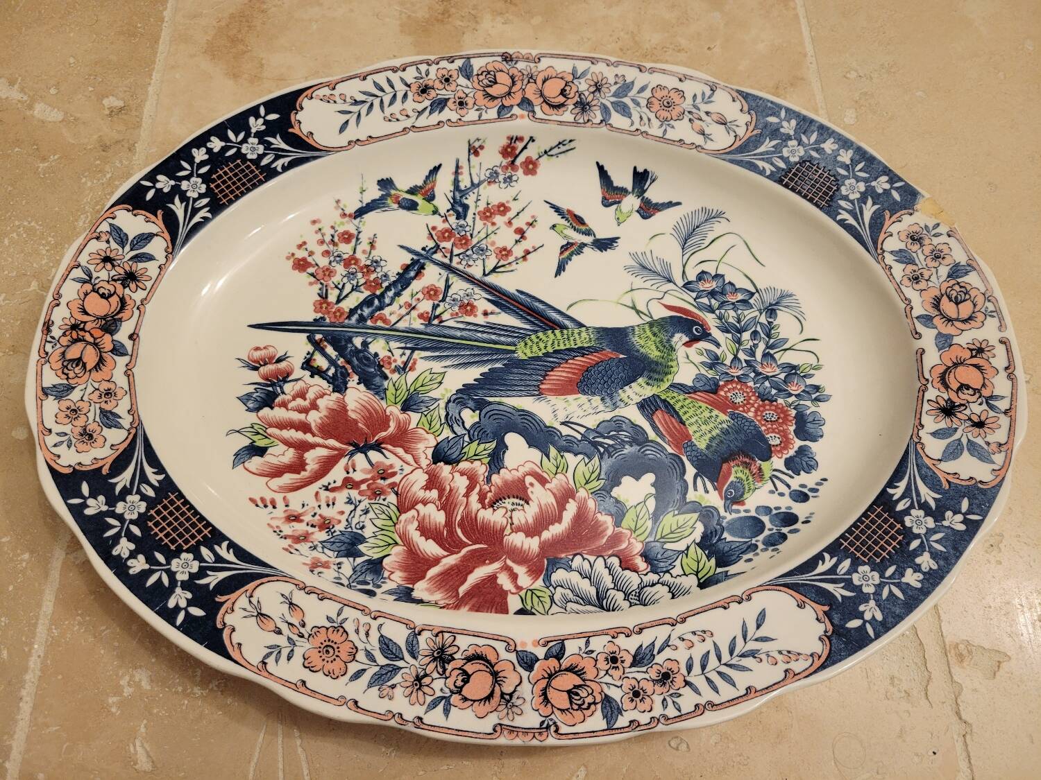 Large Japanese Bird Dish
