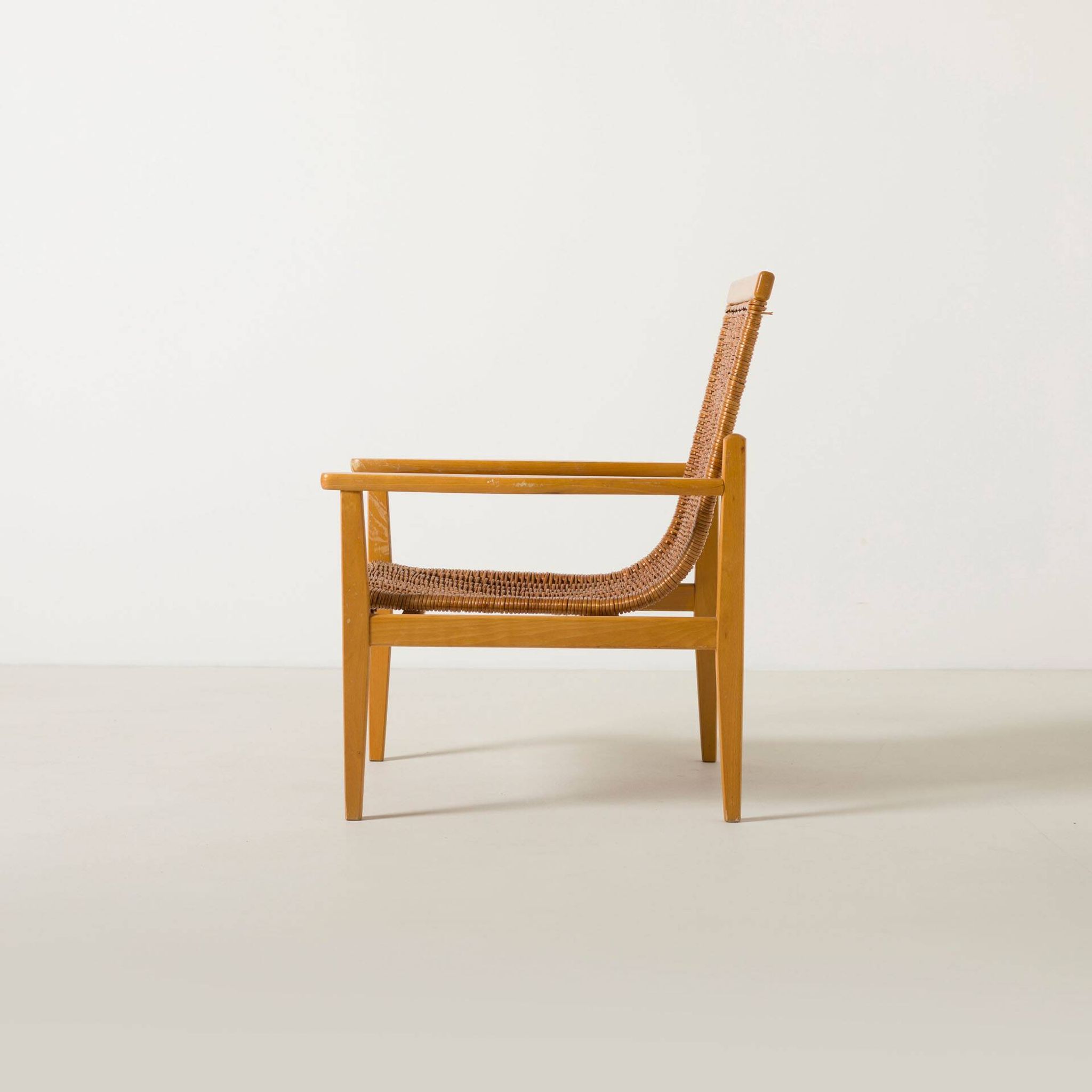 Pair of wicker lounge chairs from uluv, czechoslovakia, 1960s