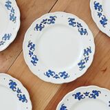 6 assiettes à dessert Boch feuilles de chêne