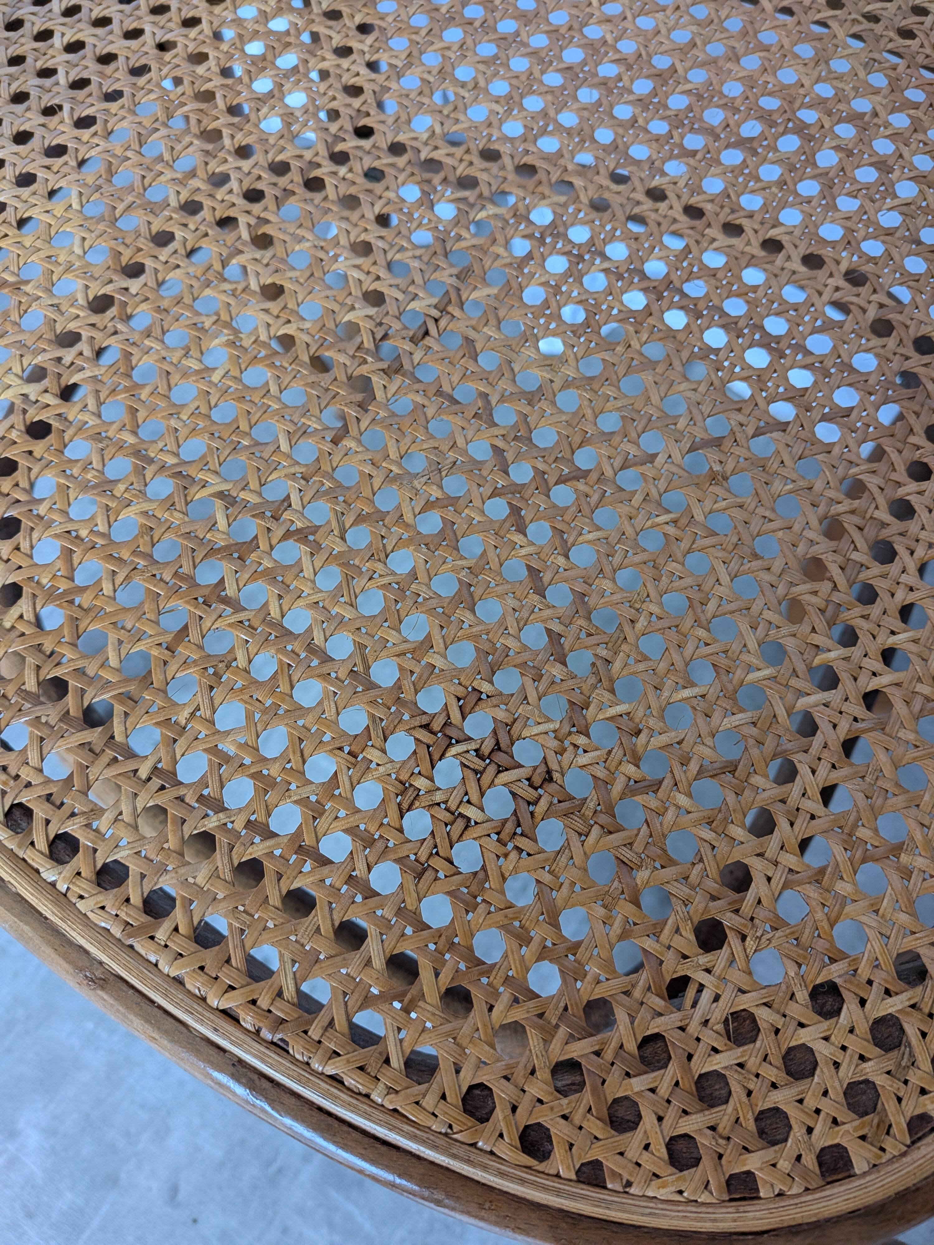 Set of 8 Vintage Bentwood Cane Dining Chair, Thonet Style, 1970s Yugoslavia